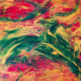 COUPLE Nº1, Acryl auf Leinwand, 140 x 140 Rechts