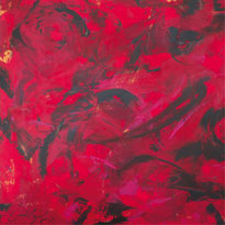 ROUGE ET NOIR, Acryl auf Leinwand, 120 x 120 oben