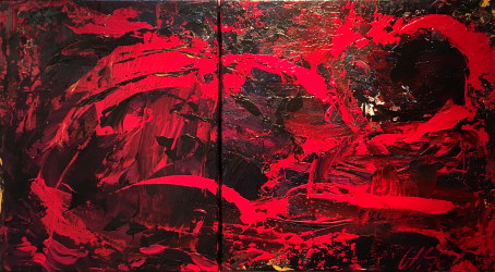 2017 Swing Vote, Acryl auf Leinwand, 90x50